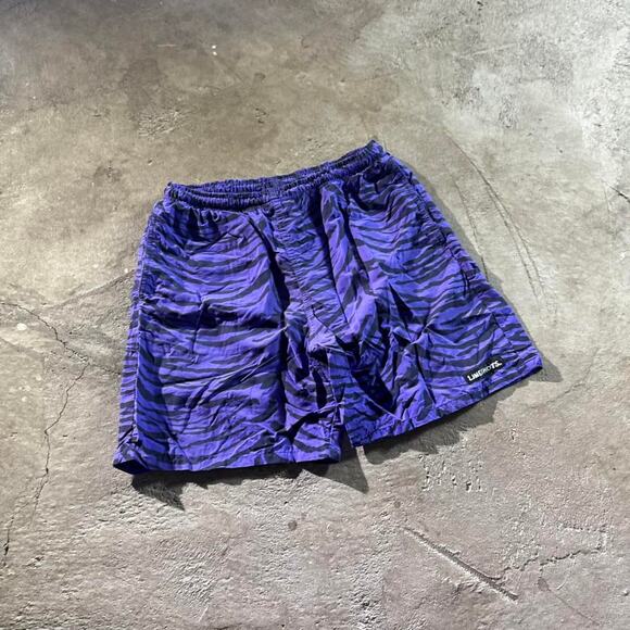 Vintage VTG 90’s Purple Tiger Print Shorts - Picture 3 of 8